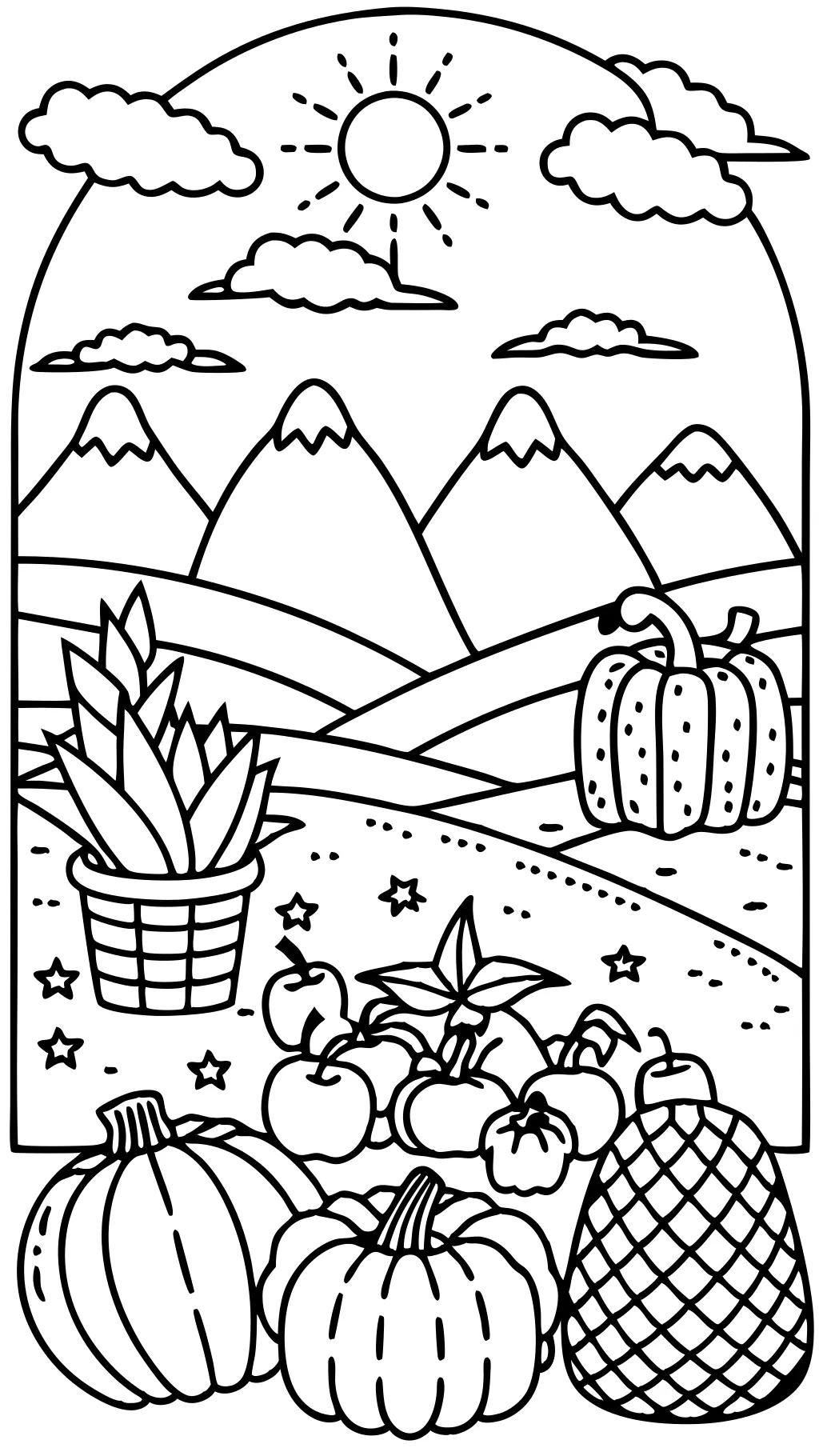 coloring page-harvest